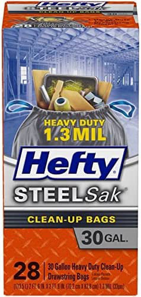 Black Unscented 30 Gallon Trash Bags, 28 Count C3907