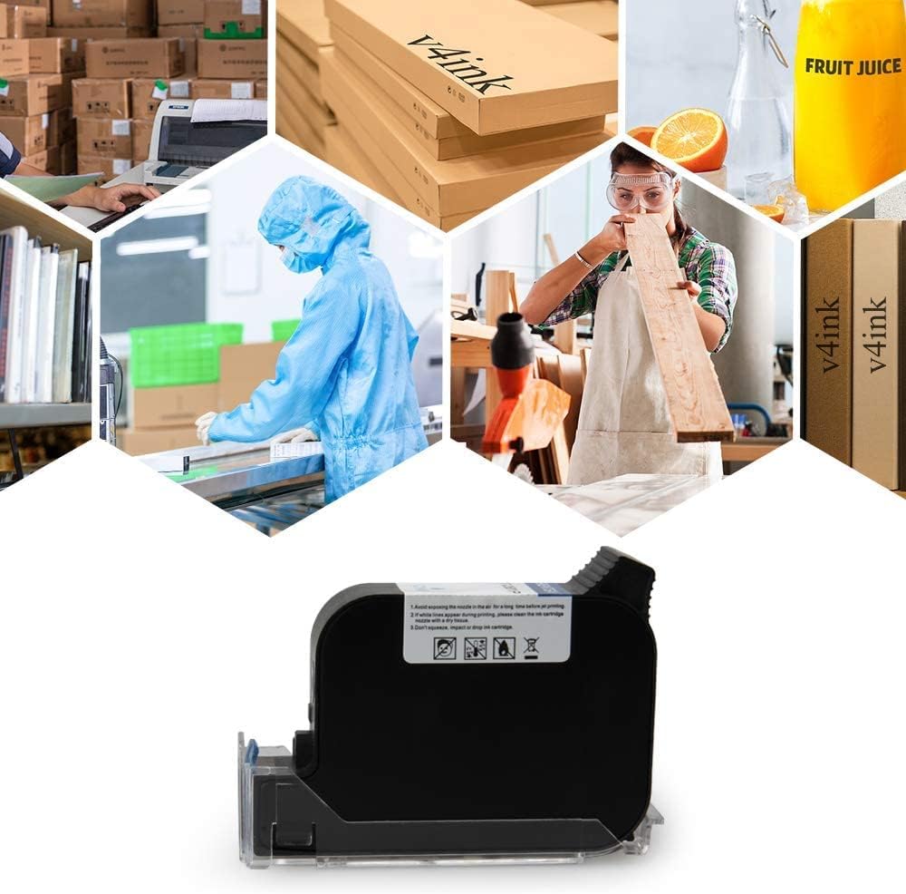 White Solvent Fast Dry Ink Cartridge for Handheld Inkjet Printer B60110