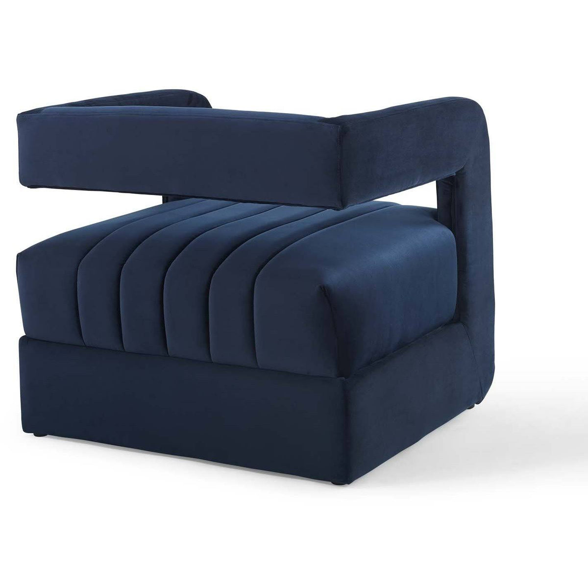 Midnight Blue Tufted Velvet Accent Armchair R31038