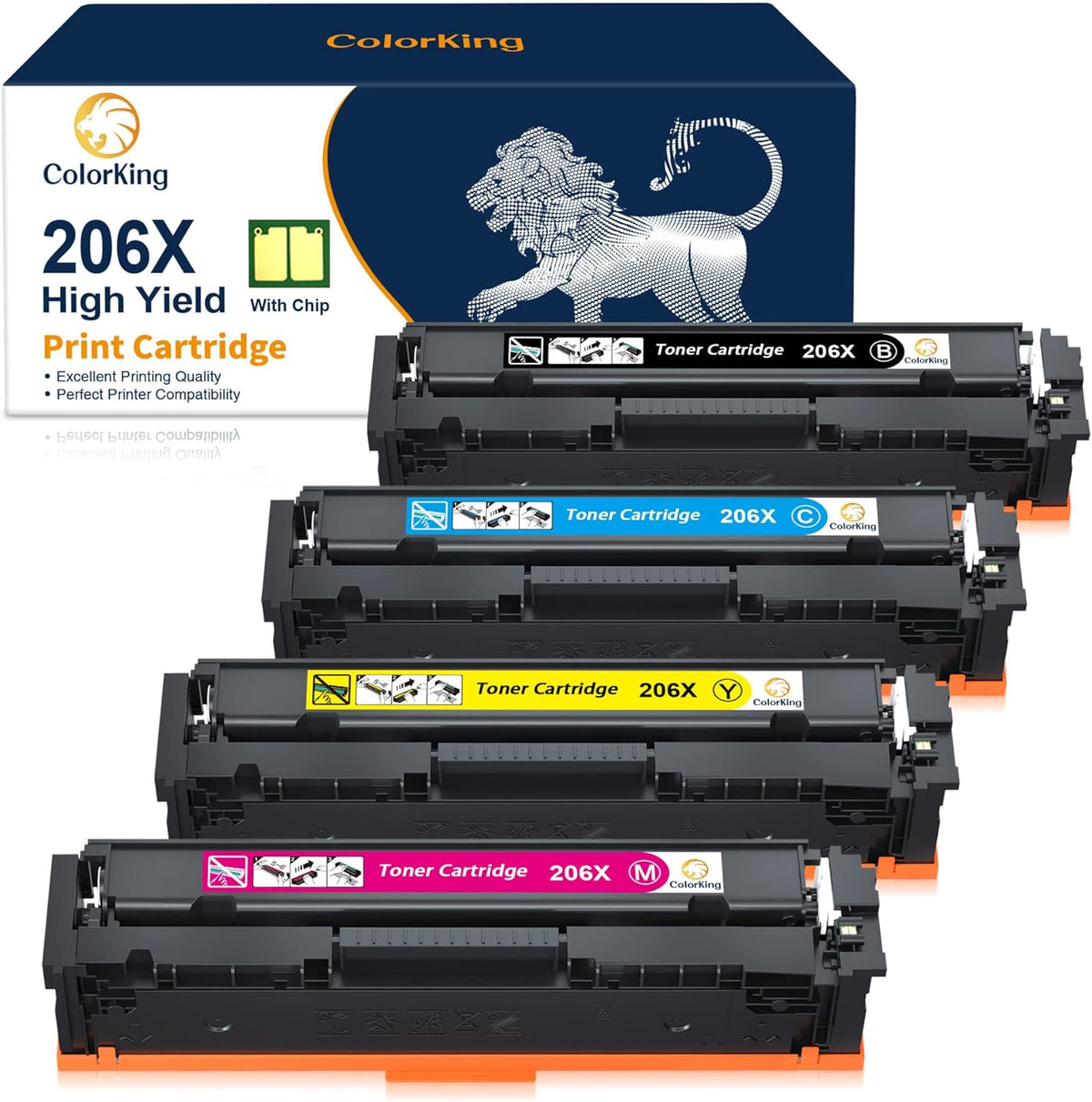 Black Cyan Yellow Magenta Toner Cartridge Set V79762