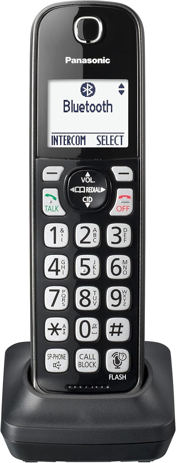 Metallic Black Cordless Phone System with Answering Machine, 3 Handsets S443673