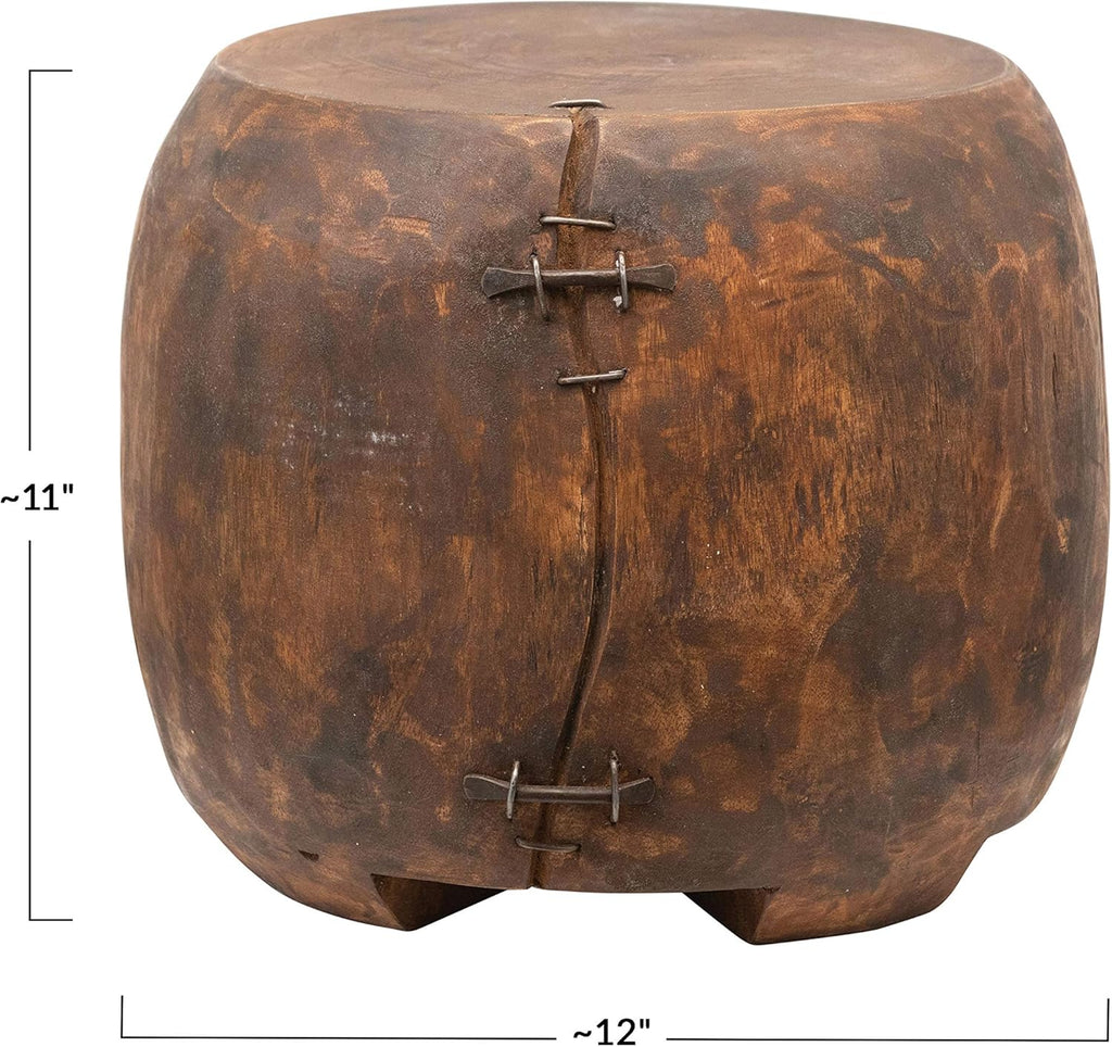 Brown Mango Wood Pedestal T868