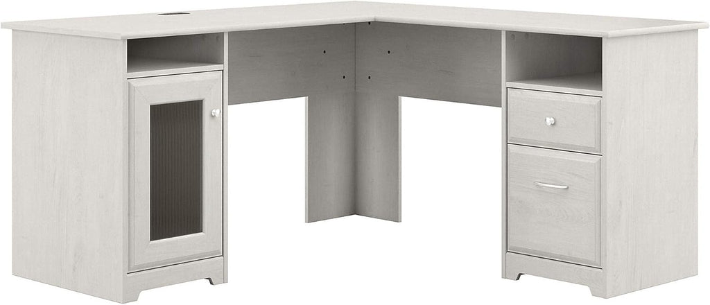 Linen White Oak L Shape Desk K788