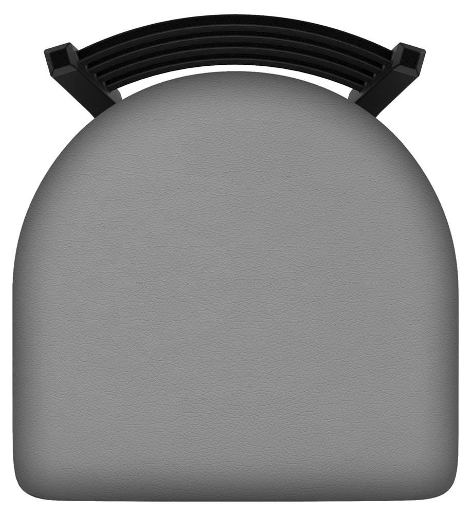Swivel Counter Stool with Black Wrinkle Finish and Grey Seat W488
