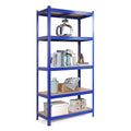 5 Tier Heavy Duty Metal Storage Shelving Unit, Blue C65343