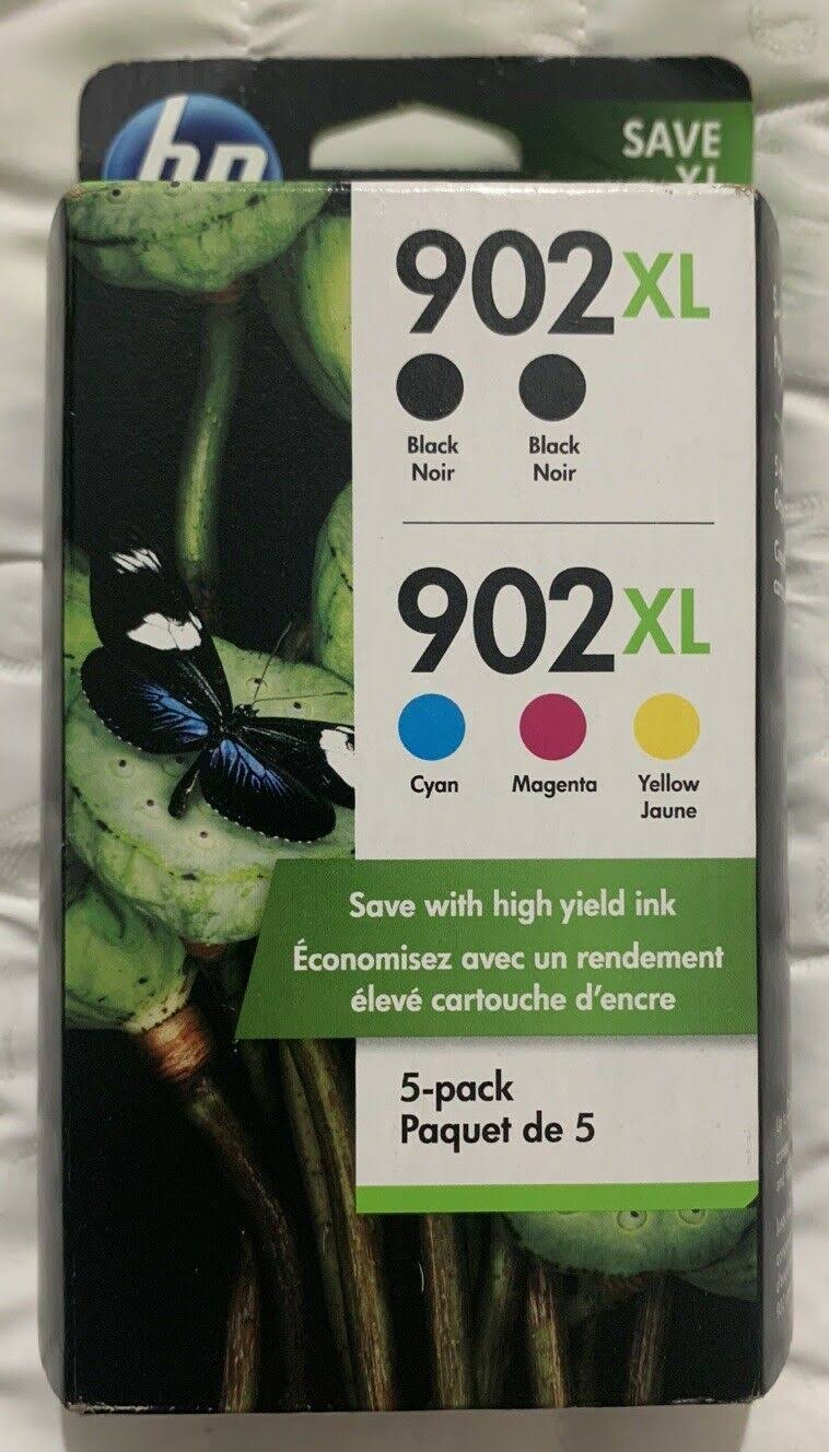 5-Pack HP 902XL Ink Cartridge Yellow Magenta Cyan Black H27669