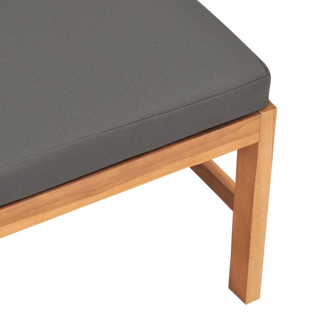 Dark Gray Cushions Solid Teak Wood Sofa F531699