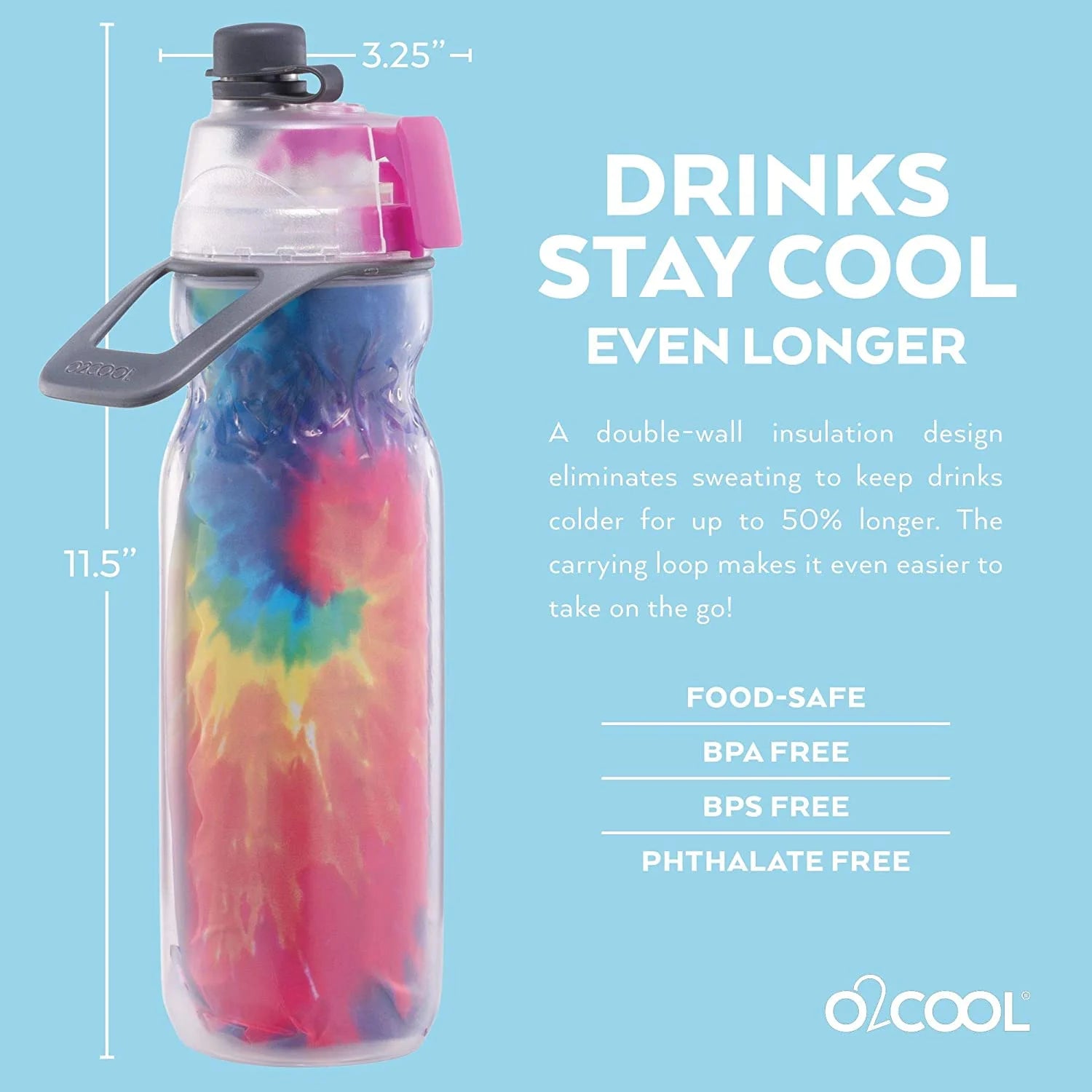 Tie Dye & Celestial 20 fl oz Water Bottle 2 Pack E941110
