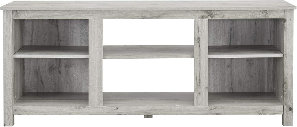 Light Grey Farmhouse Wooden TV Stand with Electric Fireplace Z766