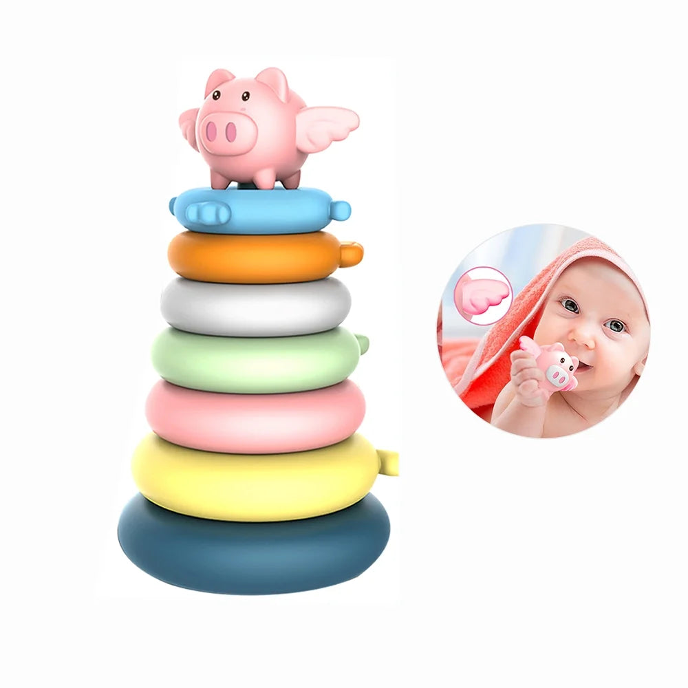 7 Pcs Soft Stacking Rings Toy K903727