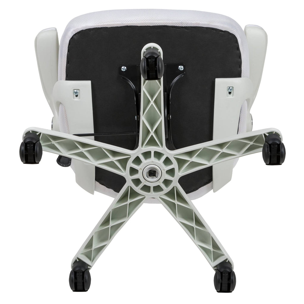 White High Back Mesh Ergonomic Swivel Office Chair with Flip Up Arms U110