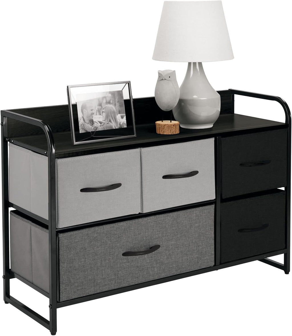 Bronze 5 Drawer Fabric Storage Dresser H637