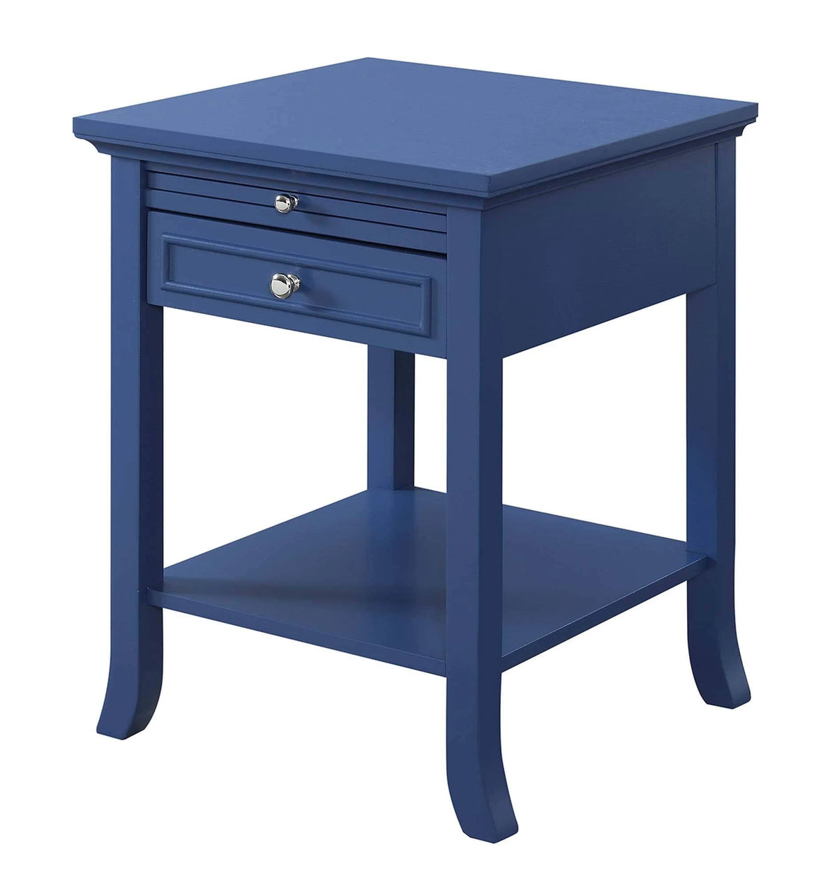 Blue End Table with Drawer and Slide C85877