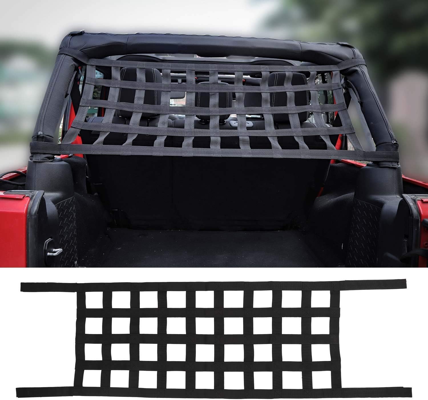 Car Roof Hammock Cargo Net Sunshade Pack of 2 V42625