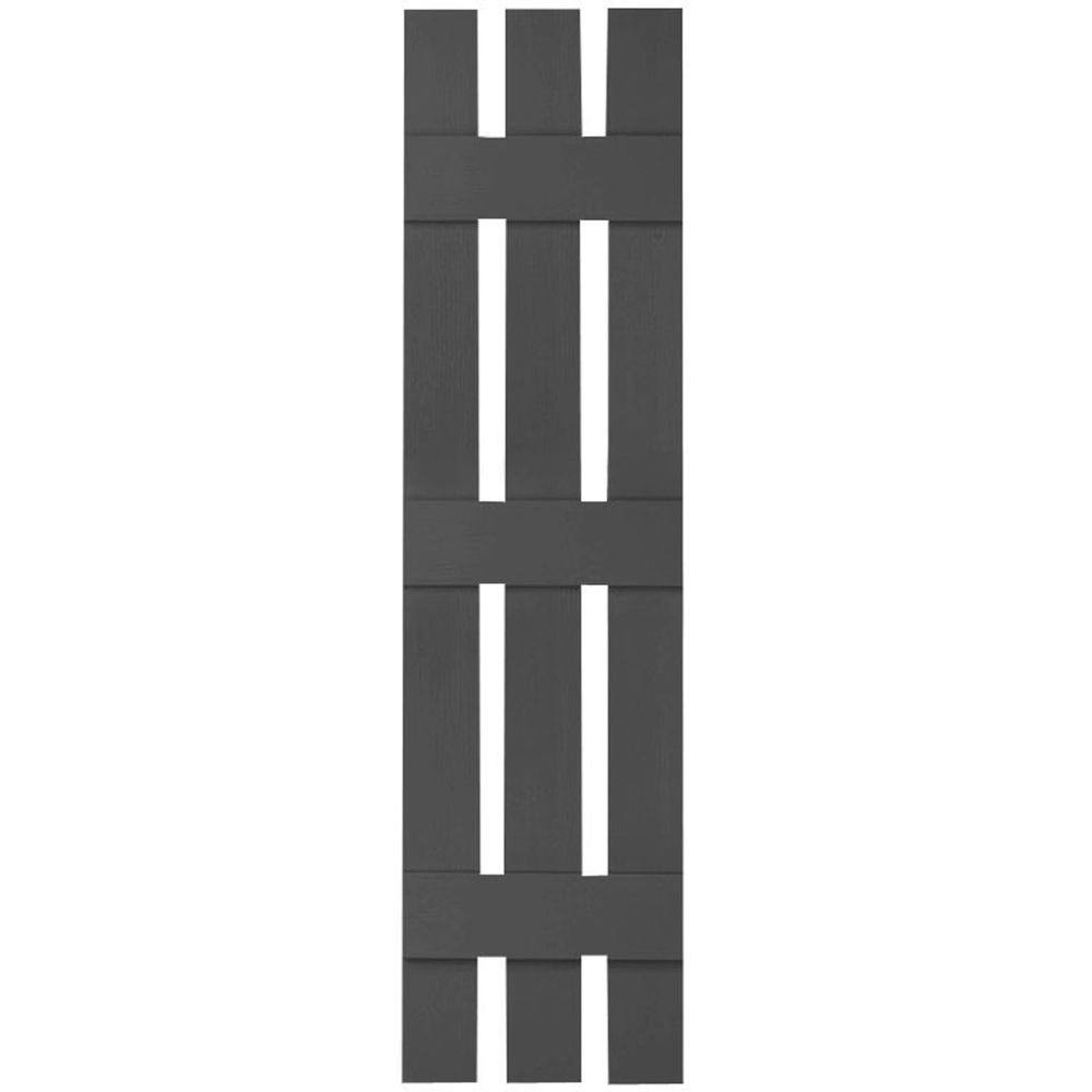 Tuxedo Grey Vinyl Board-n-Batten Shutters I1773