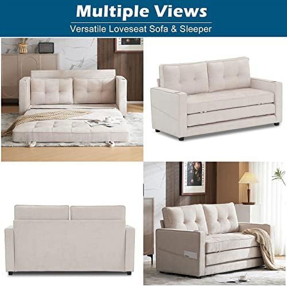 Full Size Futon Sofa Bed with Chenille Upholstery S101