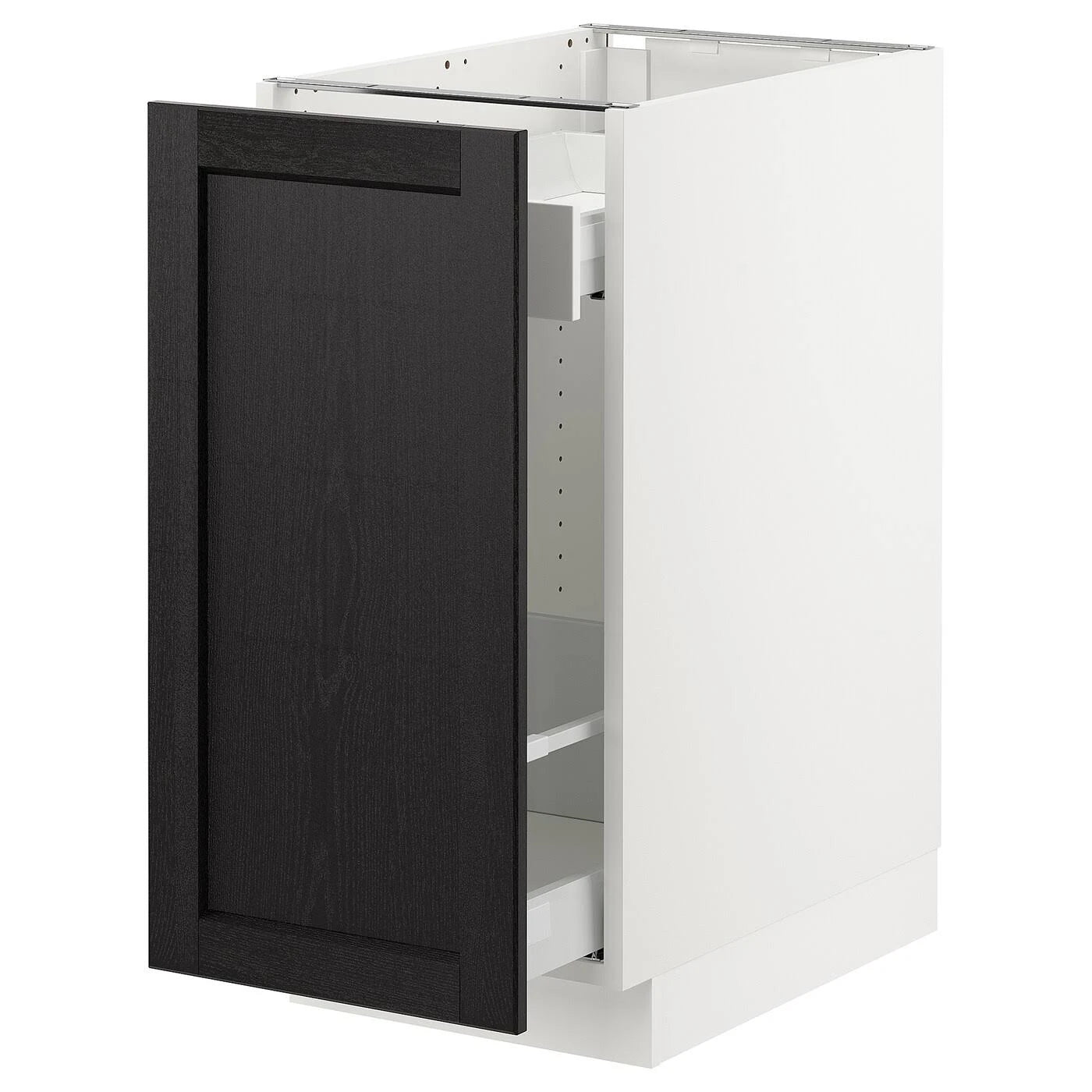 White Pull-Out Storage Base Cabinet E7598