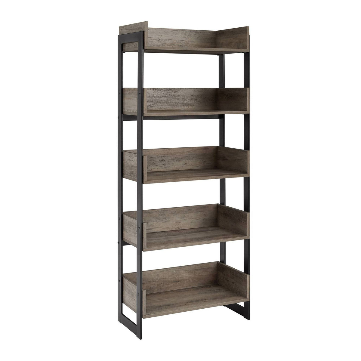Gray Wash Box Shelf Bookcase V5293