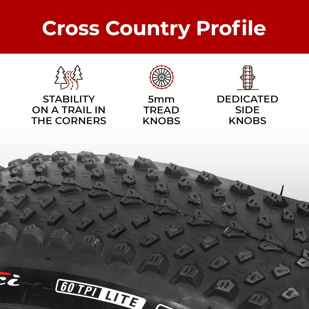 Pair 26 x 2.10 Inch Foldable 60 TPI XC Tires with Nylon Protection R502