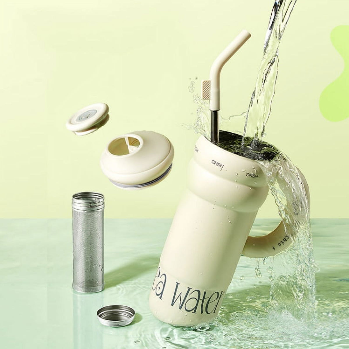 40 oz Stainless Steel Tumbler with Handle L34408