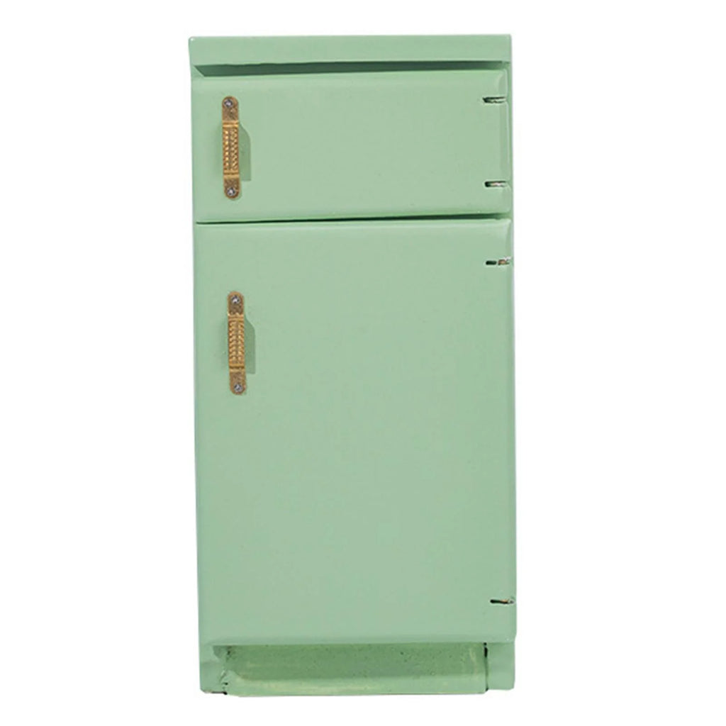 Light Green 1:12 Scale Birch Wood Dollhouse Fridge Furniture Set A8251