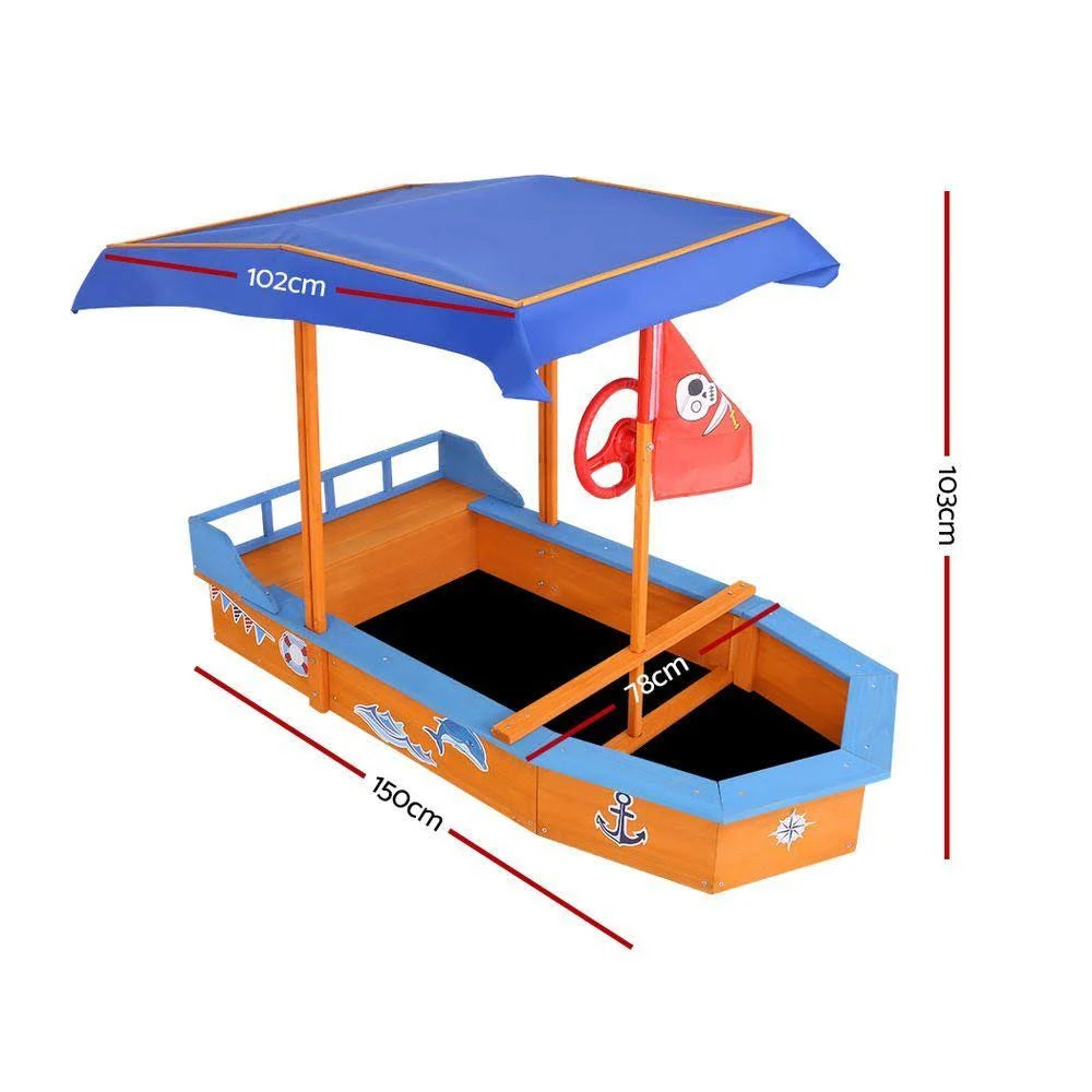 Boat-Shaped Canopy Sand Pit C6444