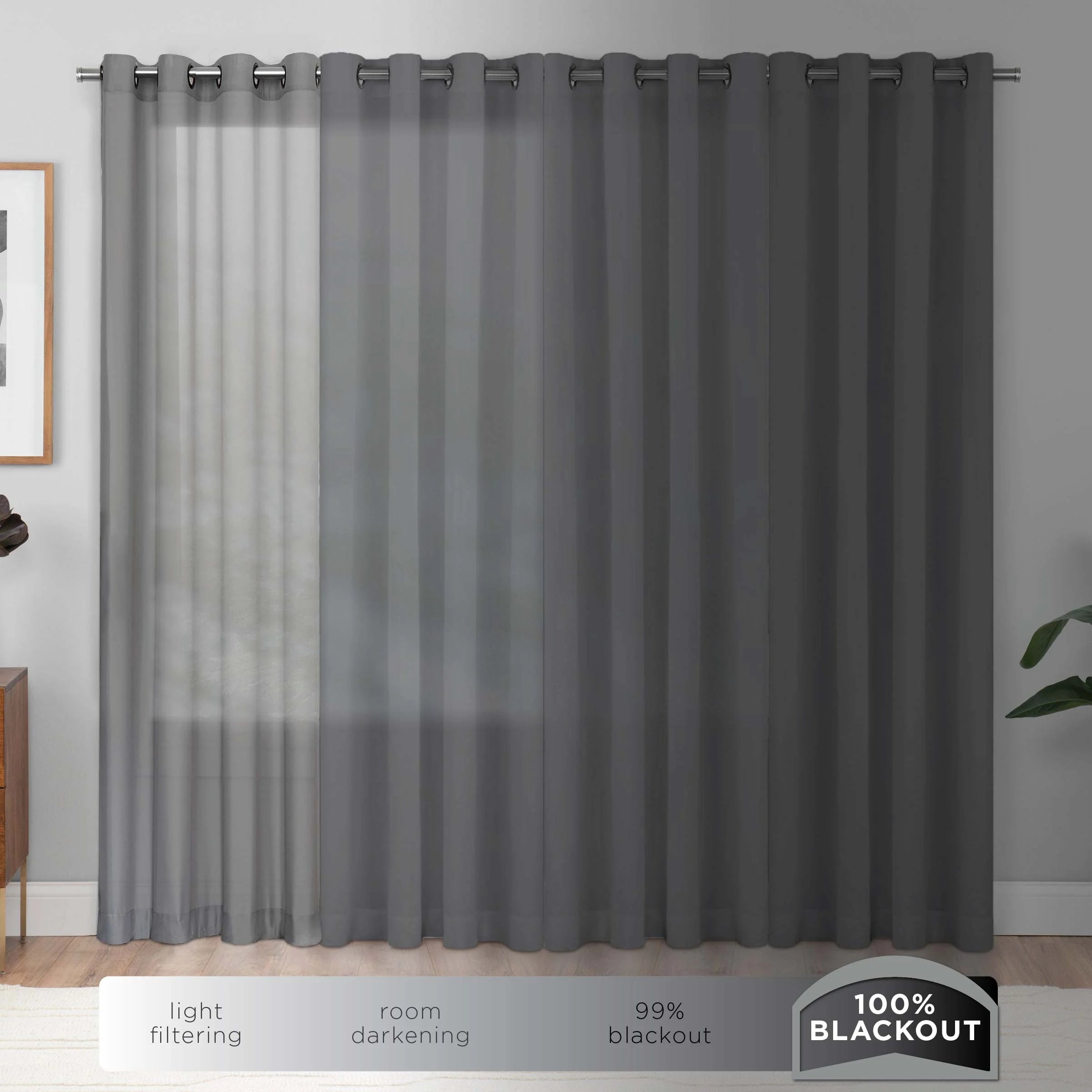 Spa Blue 100% Blackout Rod Pocket Curtain Panel X9426