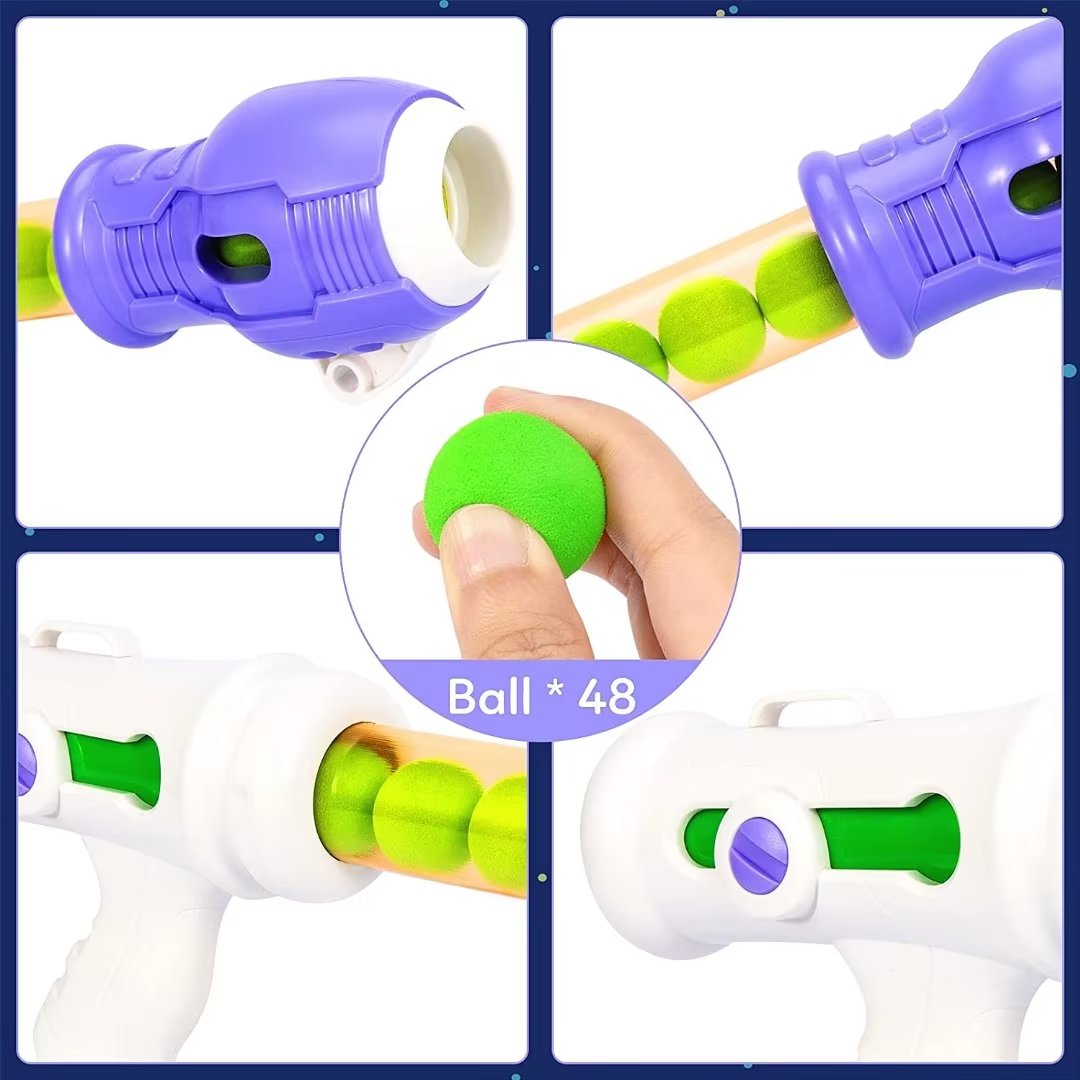 3 Packs Foam Ball Air Toy Guns with Shooting Target 48 Foam Balls U238767
