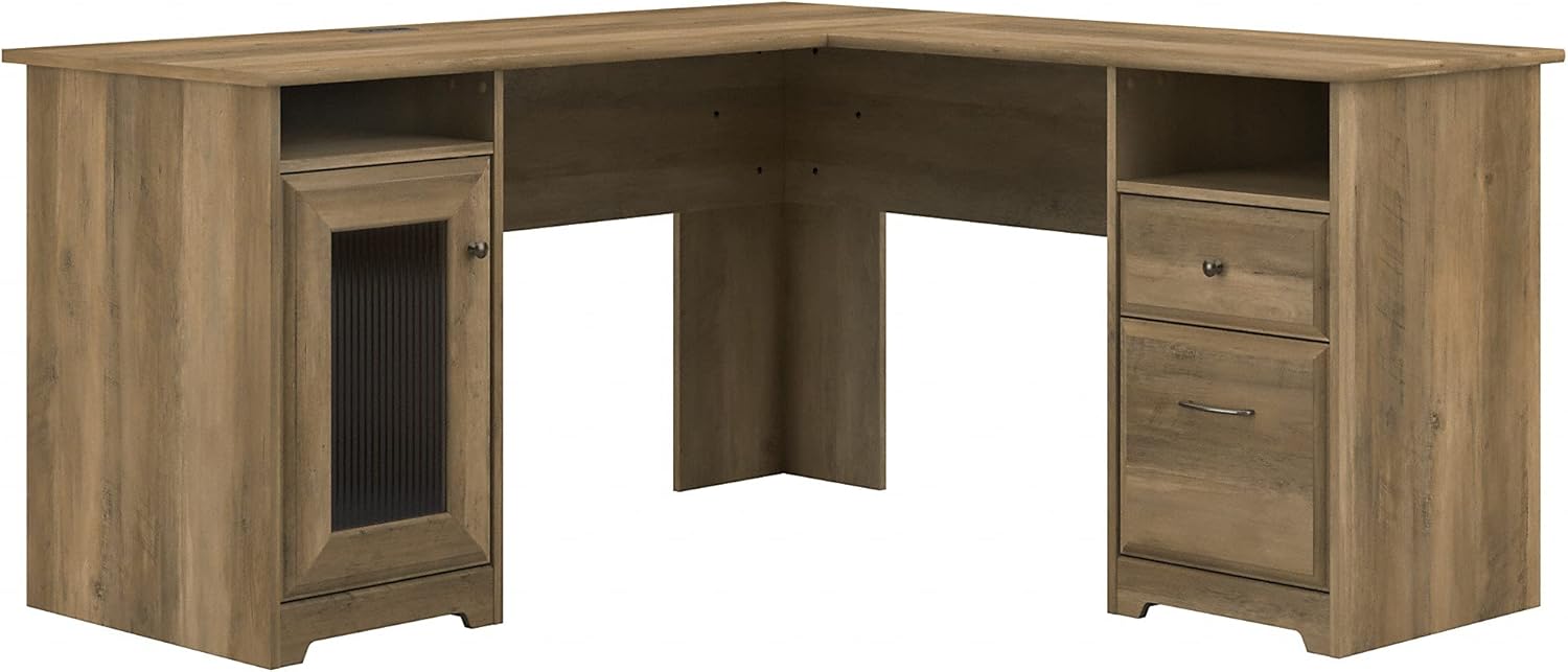 Linen White Oak L Shape Desk K788