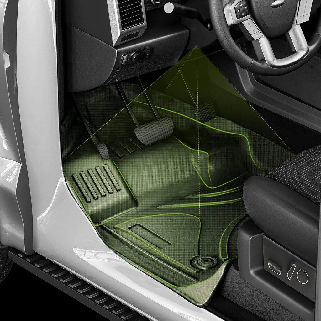 Floor Mats for 2016-2022 Honda HR-V 1st & 2nd Row All Season Rubber TPE Liners B93860