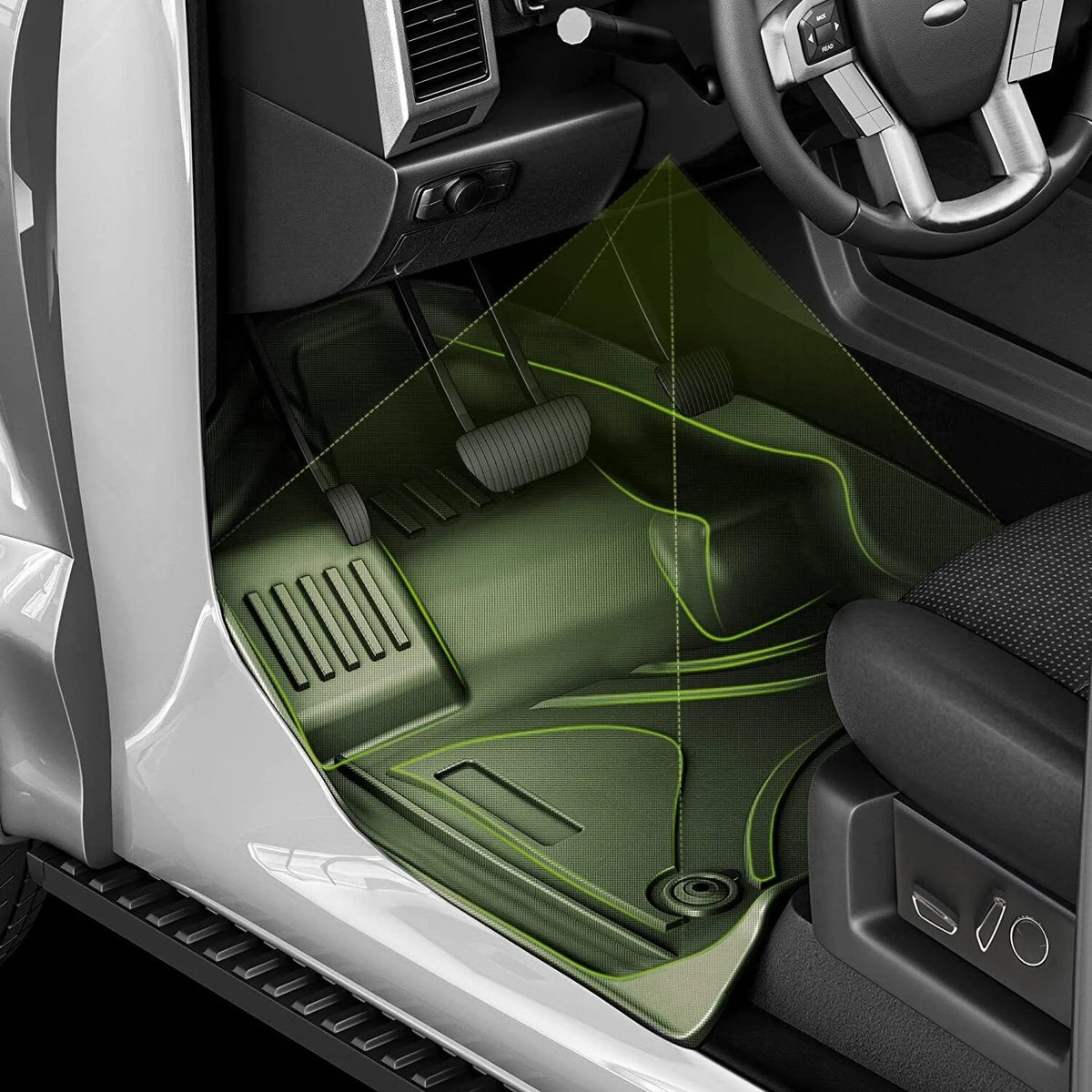 Floor Mats for 2016-2022 Honda HR-V 1st & 2nd Row All Season Rubber TPE Liners B93860