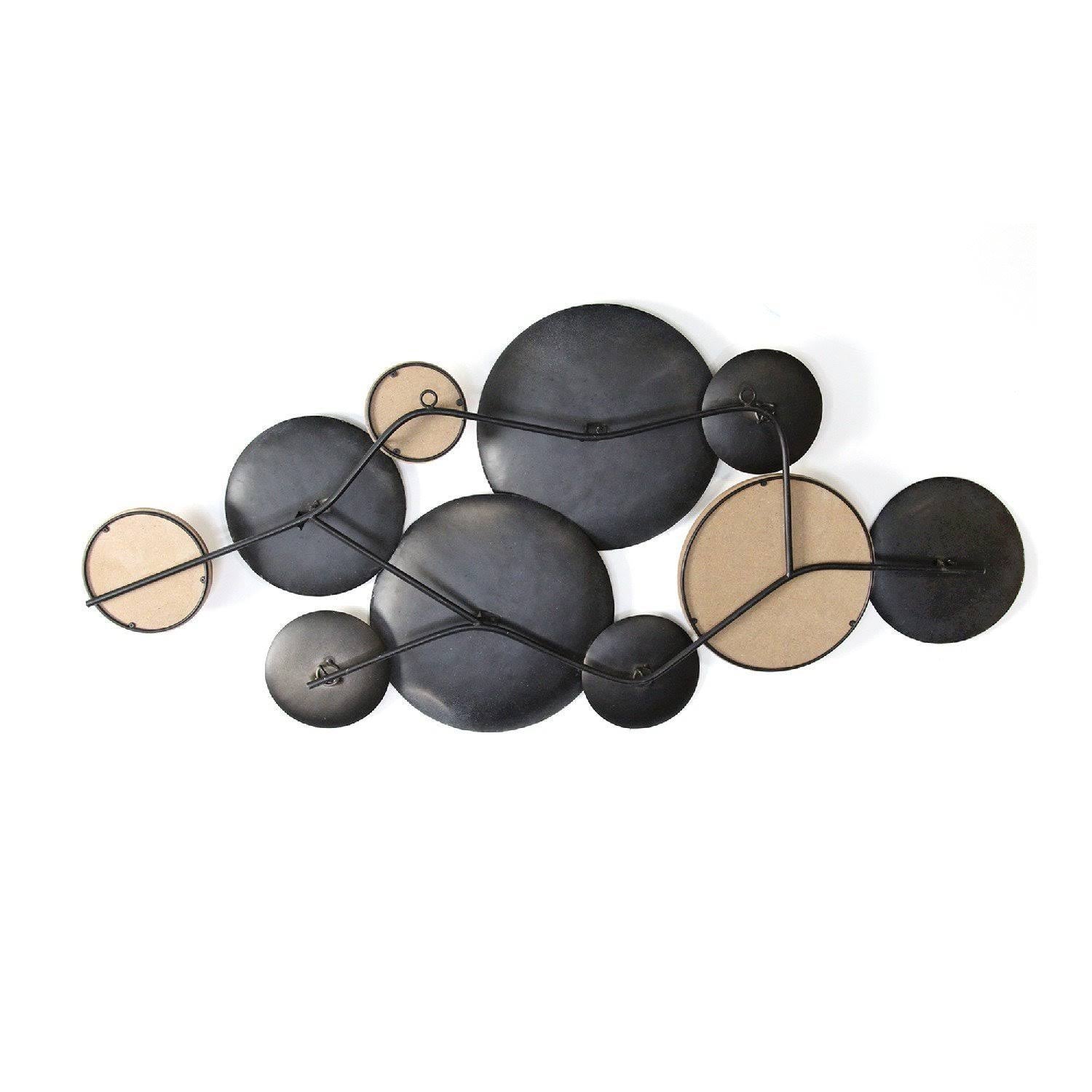 Metal and Wood Plates Wall Decor Z2195