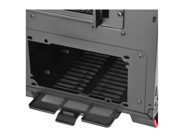 Black Computer Case with Tempered-Glass Side Panel W4369
