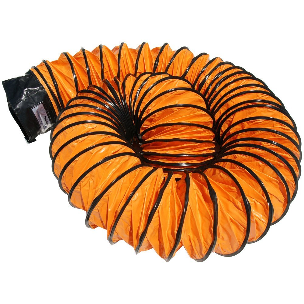 Orange Ventilation Duct Hose 8ID x 25' Length L419