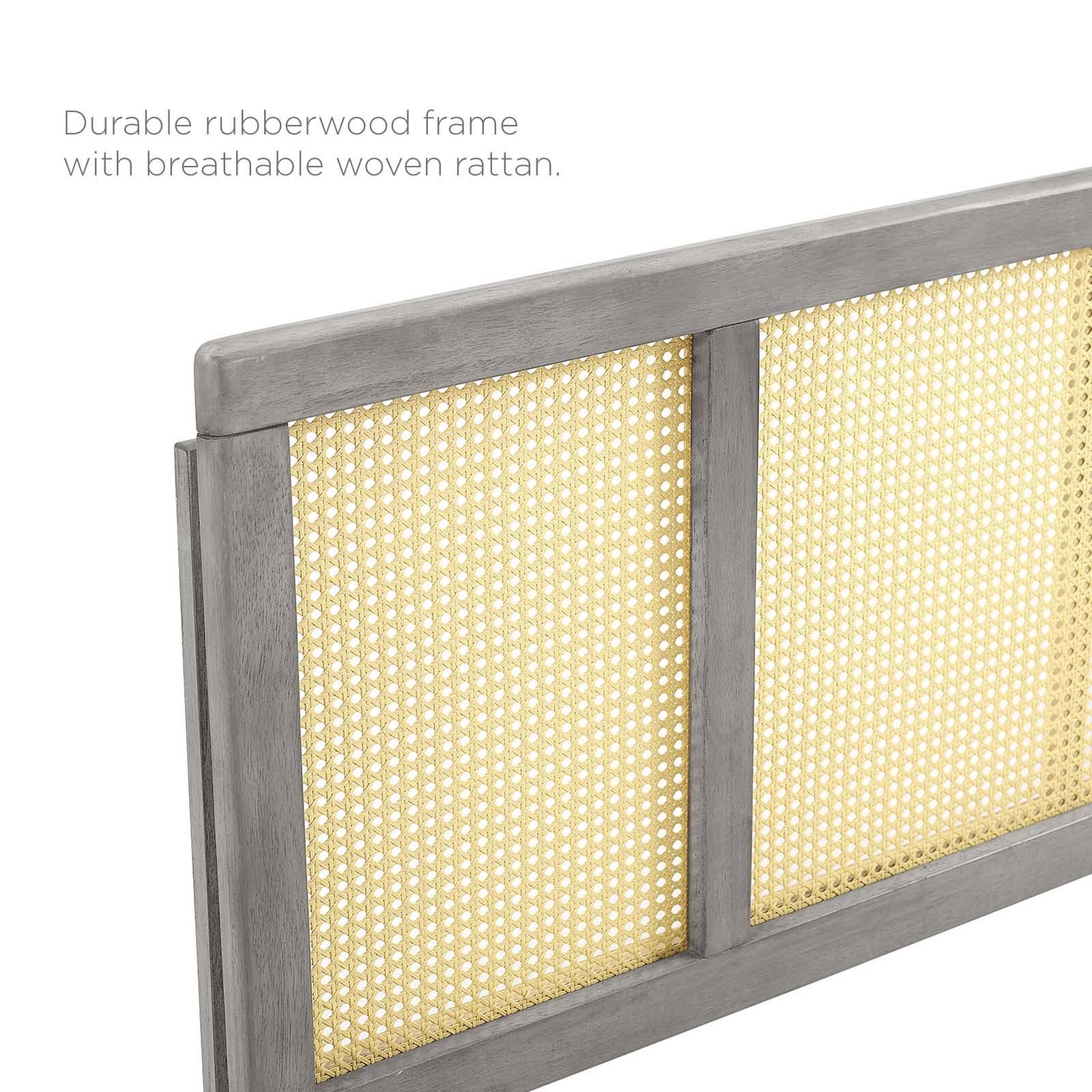 Walnut Cane Queen Headboard V6580
