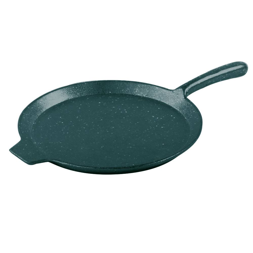 Hunter Green White Speckle 10x22 Sand Cast Aluminum Pizza Tray with Handle Z781