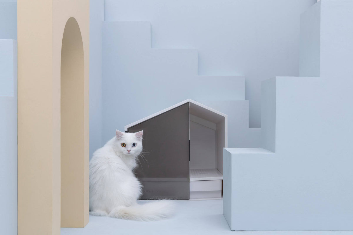 XL Semi-Closed Cat Litter Box with Scoop K7362