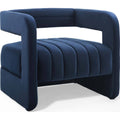 Midnight Blue Tufted Velvet Accent Armchair R31038
