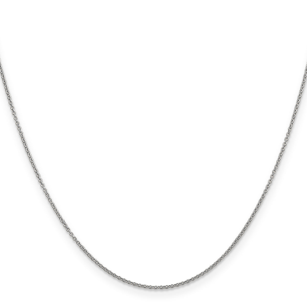 14K White Gold Cable Chain Necklace 16 Inches E1702