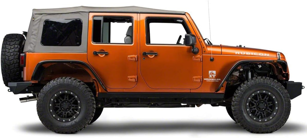 Textured Black Rubi Rails for Jeep Wrangler JK 4-Door U89867