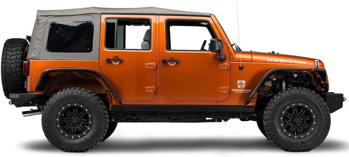 Textured Black Rubi Rails for Jeep Wrangler JK 4-Door U89867