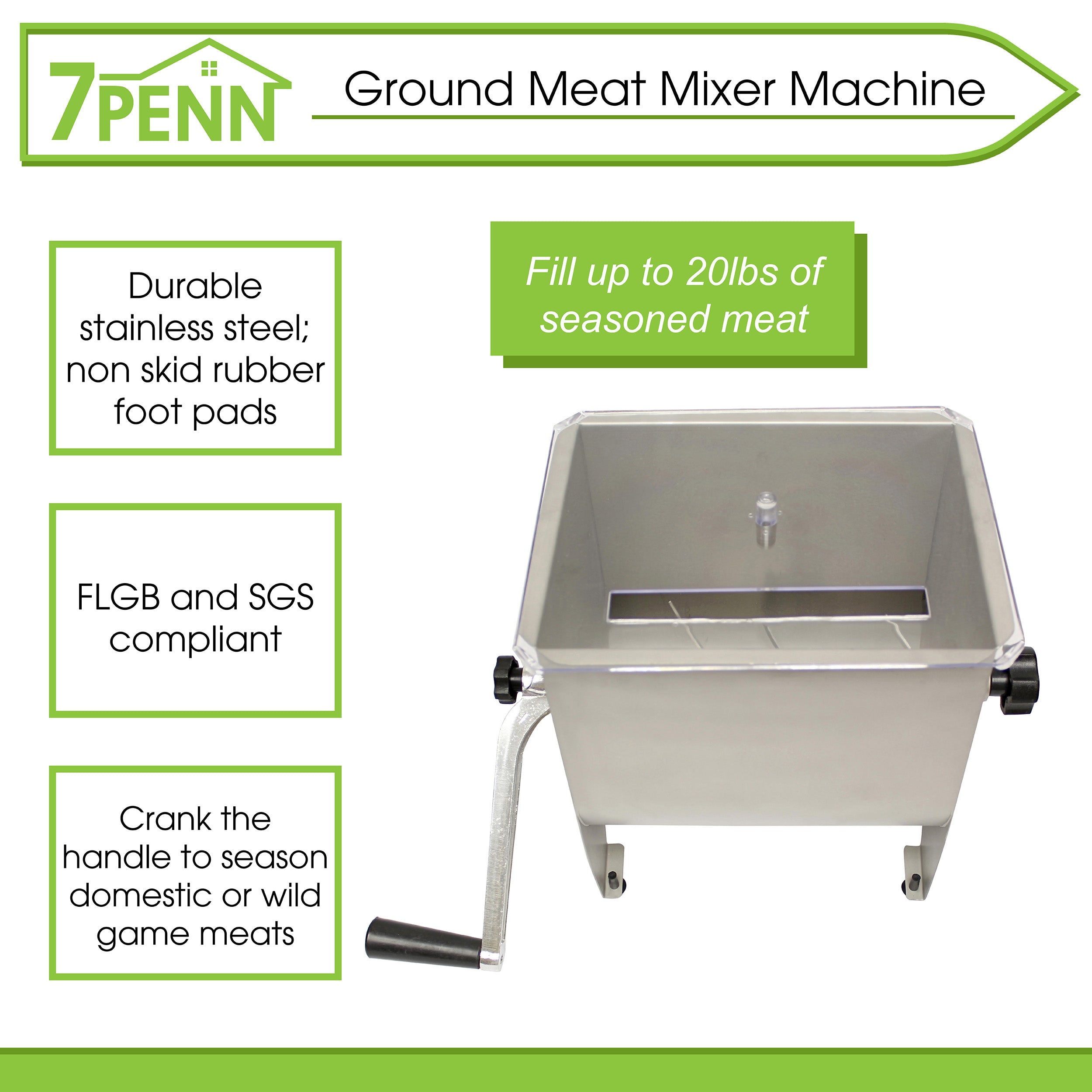 Manual Meat Mixer with Lid U58619