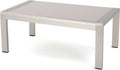 Silver Aluminum Coffee Table with Glass Top P224