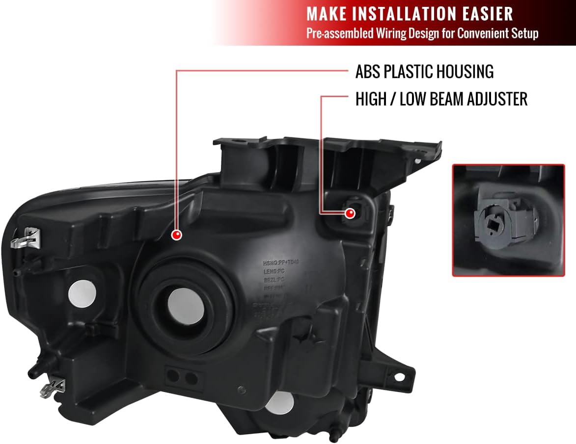 Euro Black Headlights Pair Z556066