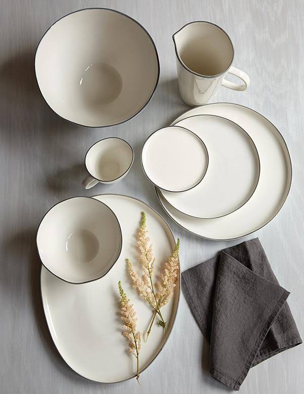 Grey Salad Plates Set of 4 Z643291
