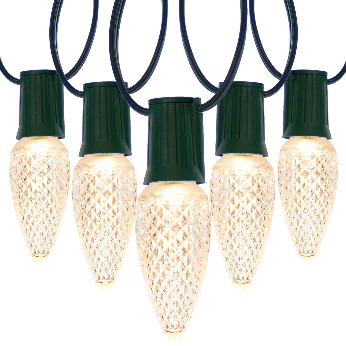 C9 LED Christmas Lights with Stringer Combo Sun Warm White / 50 R843