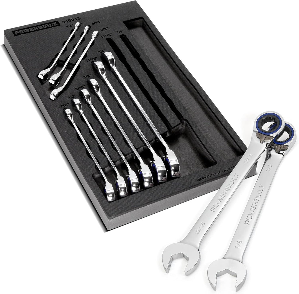 Metric 11Pc Reversible Ratcheting Wrench Set V415