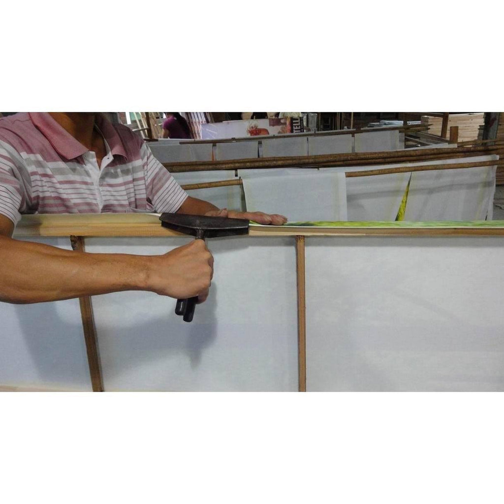 6 ft Tall Double Sided Canvas Room Divider R4217