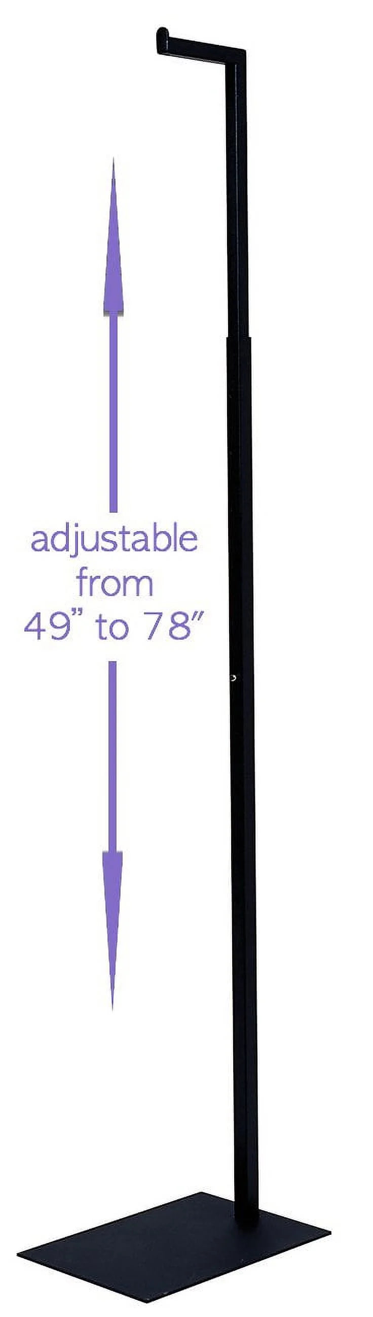 Matte Black Single Garment Display Rack M278