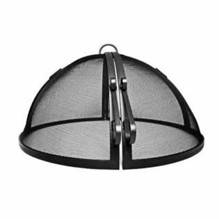 31x22 Welded Carbon Steel Hinged Round Fire Pit Safety Screen V594607